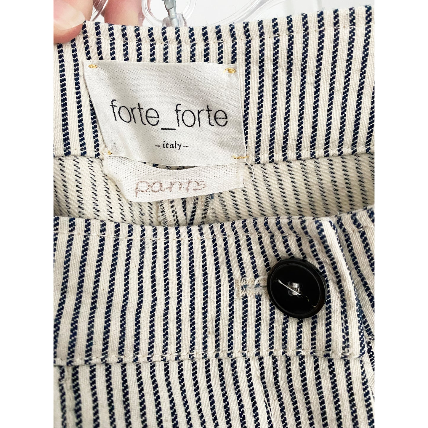 Forte Forte "Riga" Striped Cotton Pant, size "II" (size Medium)