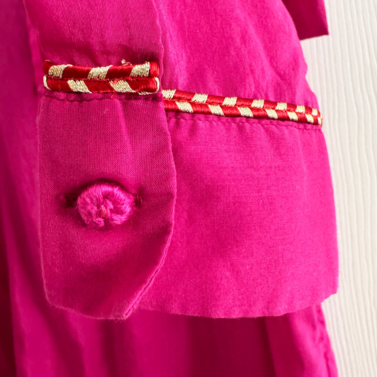 Forte_Forte "Grandfather" Voile Shirt in Hot Pink, size "II" (Medium)