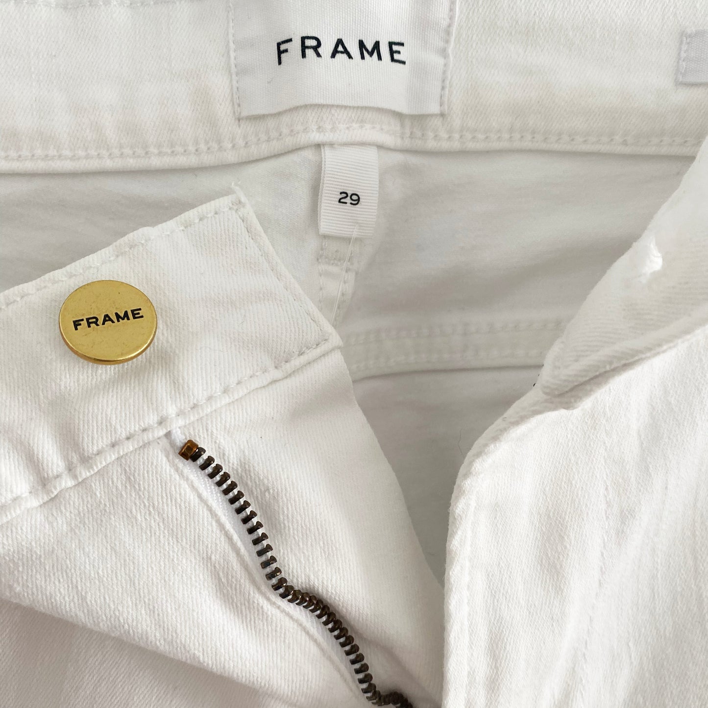 Frame Le High Straight in White, size 29