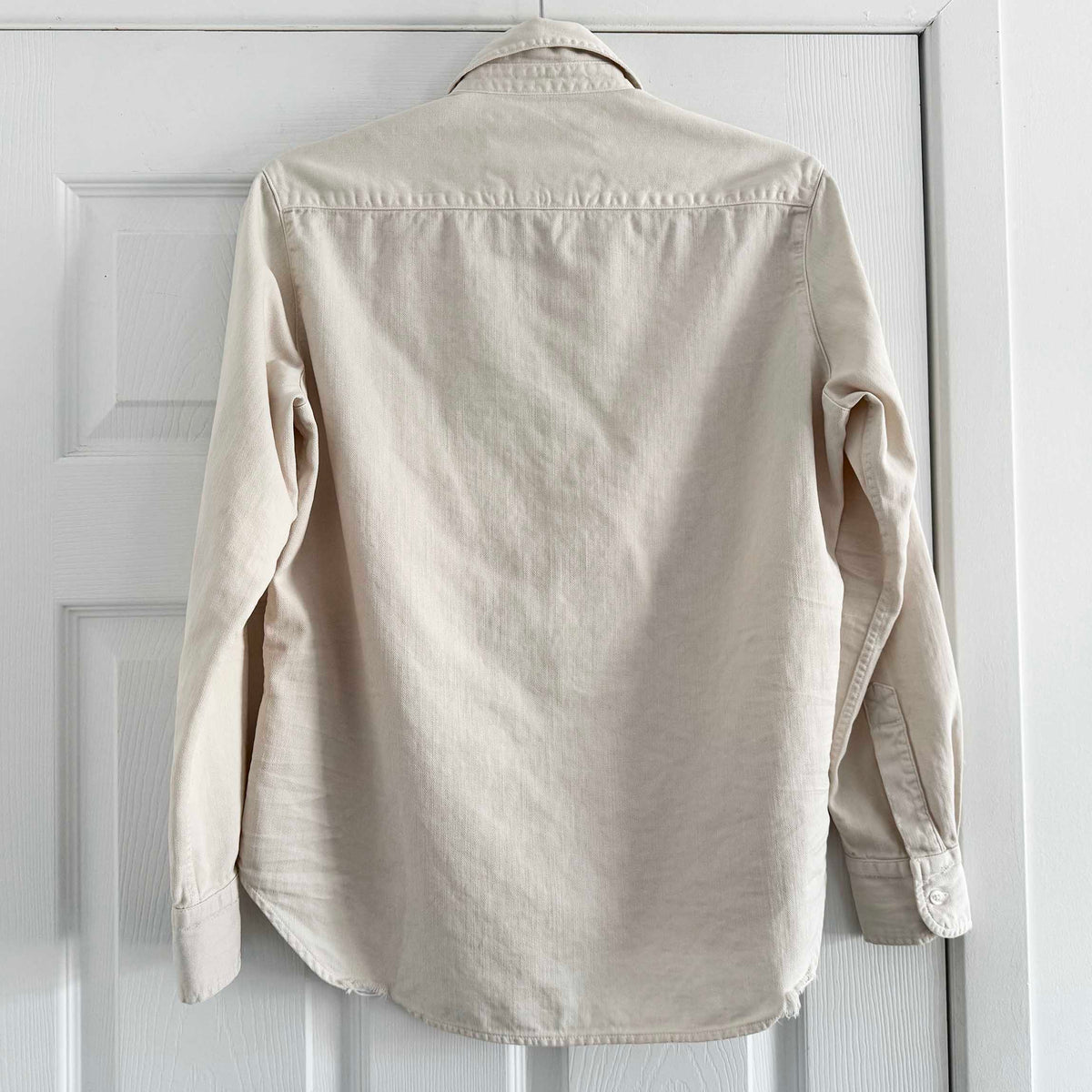 Frank & Eileen "Eileen" Shirt in Light Beige, size XXS