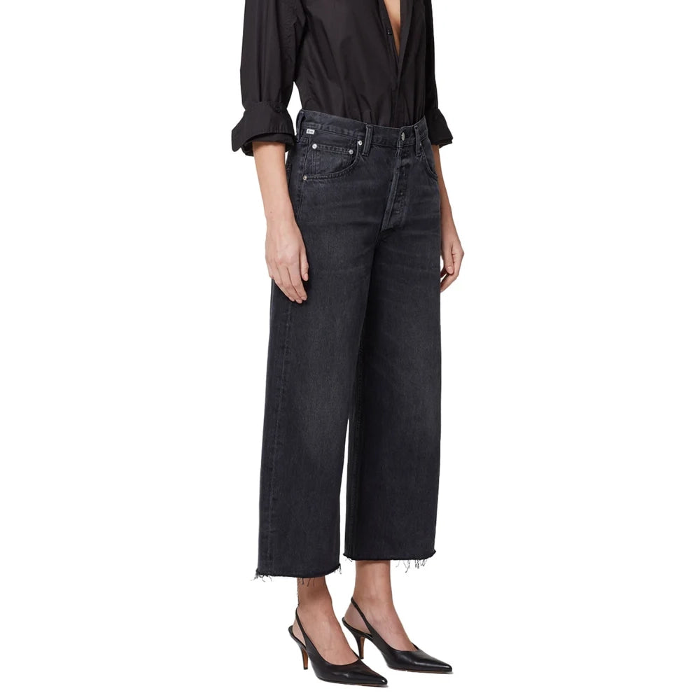 Citizens "Ayla" Cropped Jeans in "Bronson" Washed Black, size 29