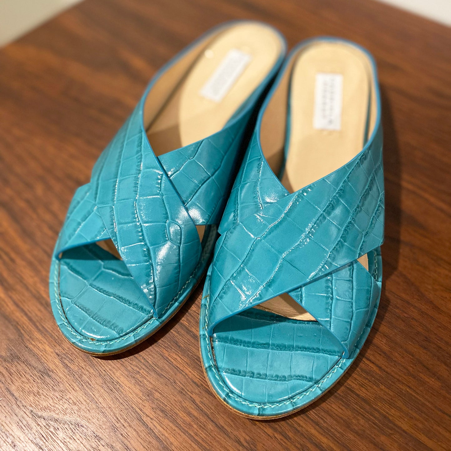 Gabriela Hearst "Ellington" Sandals in Blue, size 38.5