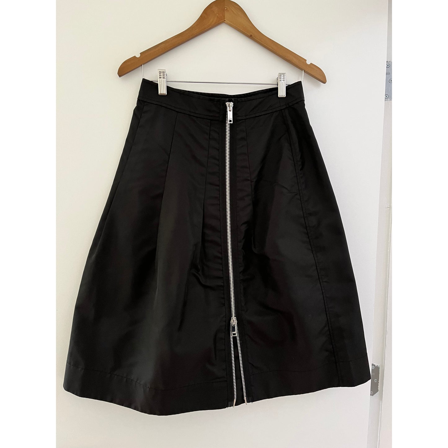 Ganni Outerwear Nylon Skirt in Black, size 38 (fits like size small)