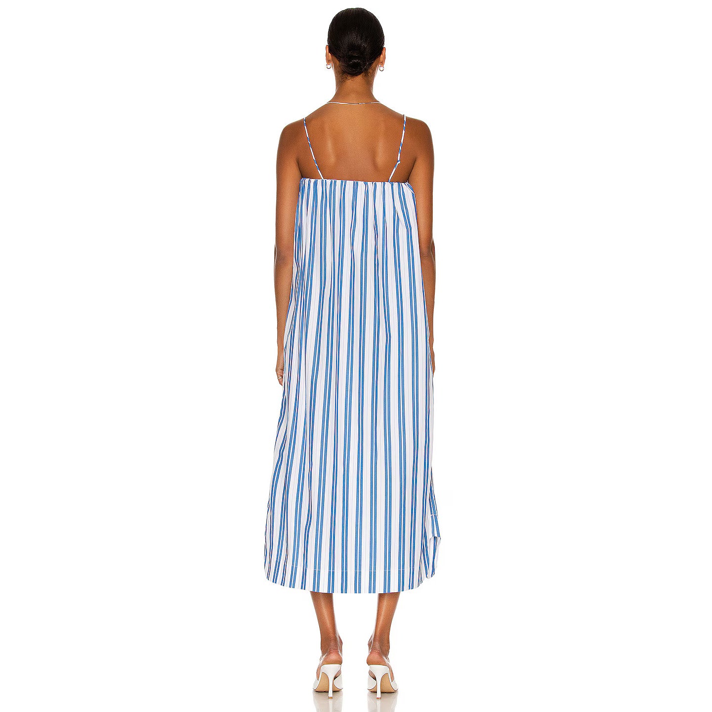 Ganni Striped Tent Dress in Blue/White, size 38 (Size Medium)