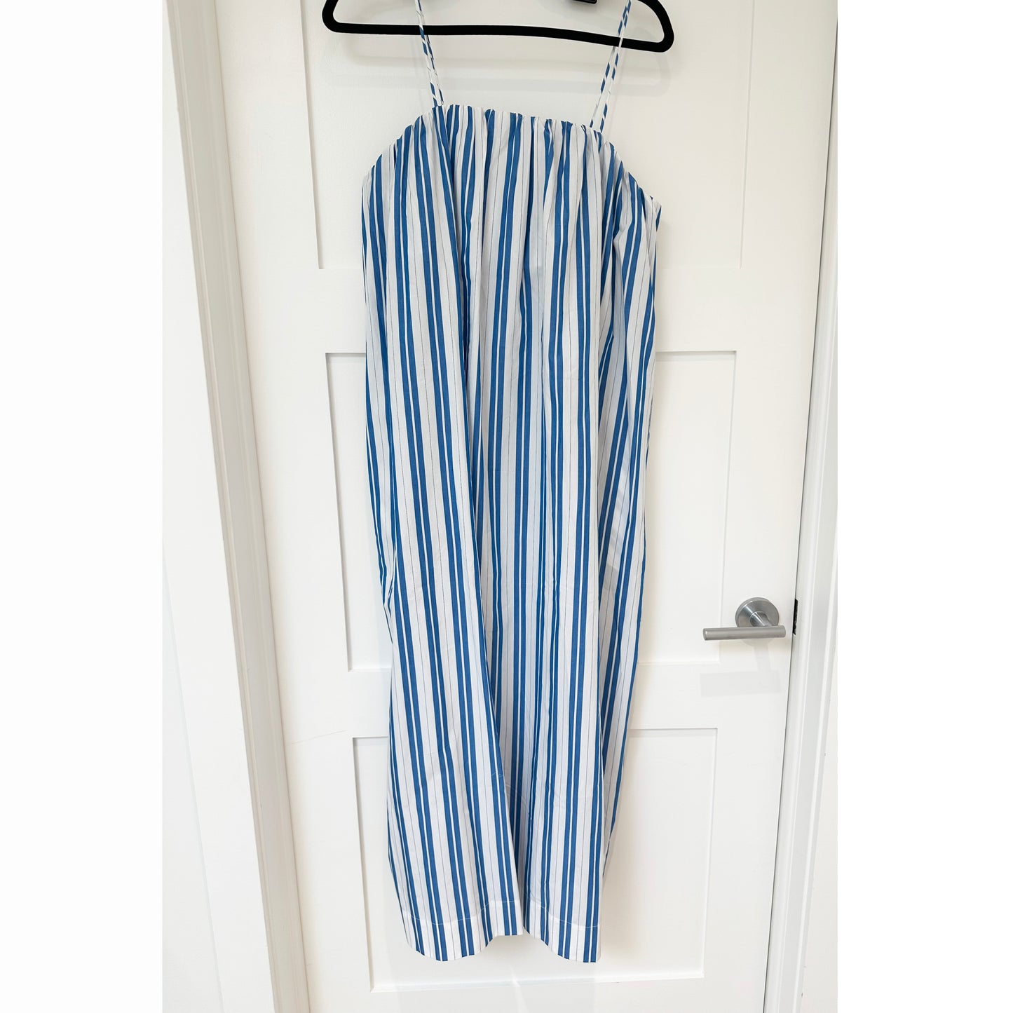 Ganni Striped Tent Dress in Blue/White, size 38 (Size Medium)