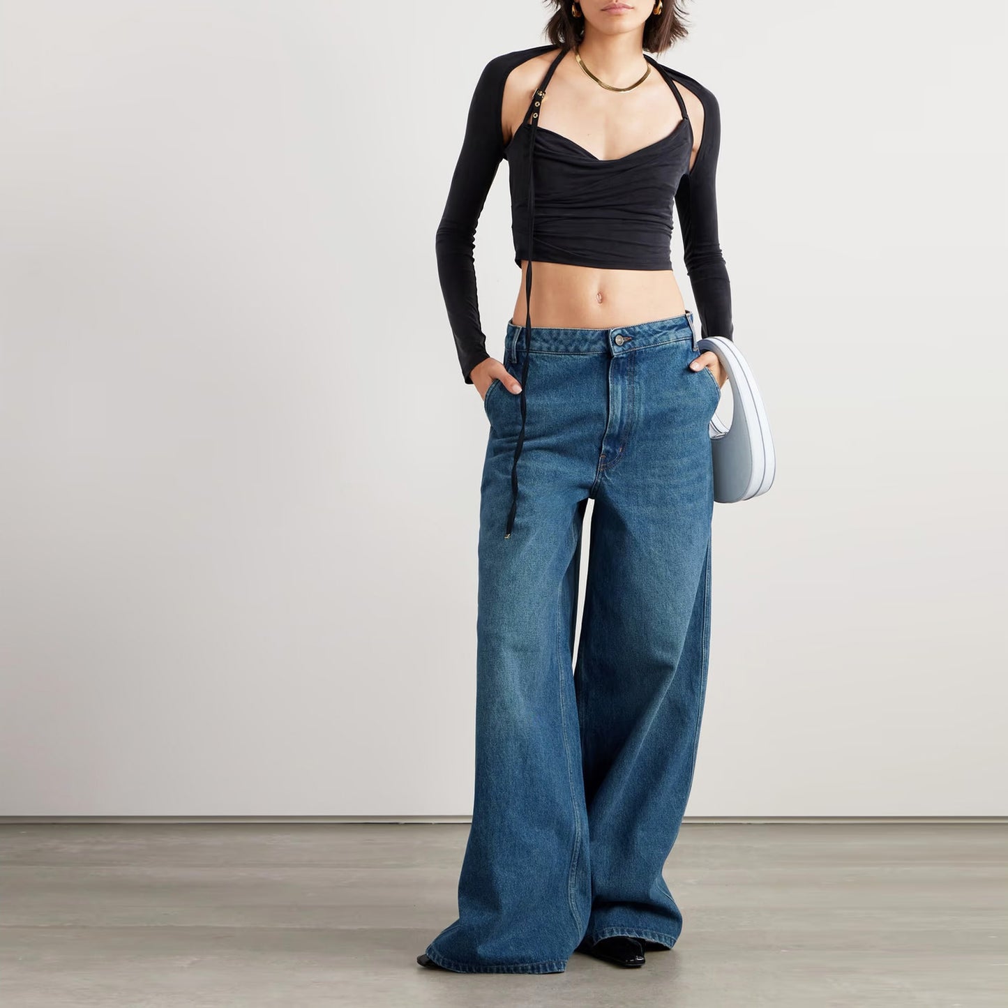 Gauchere Wide Leg Boyfriend Jeans, size 40 (fits like size 8)