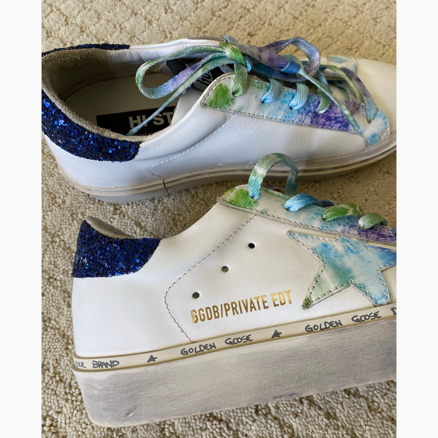 Golden Goose Hi-Star Platform Sneakers, size 36