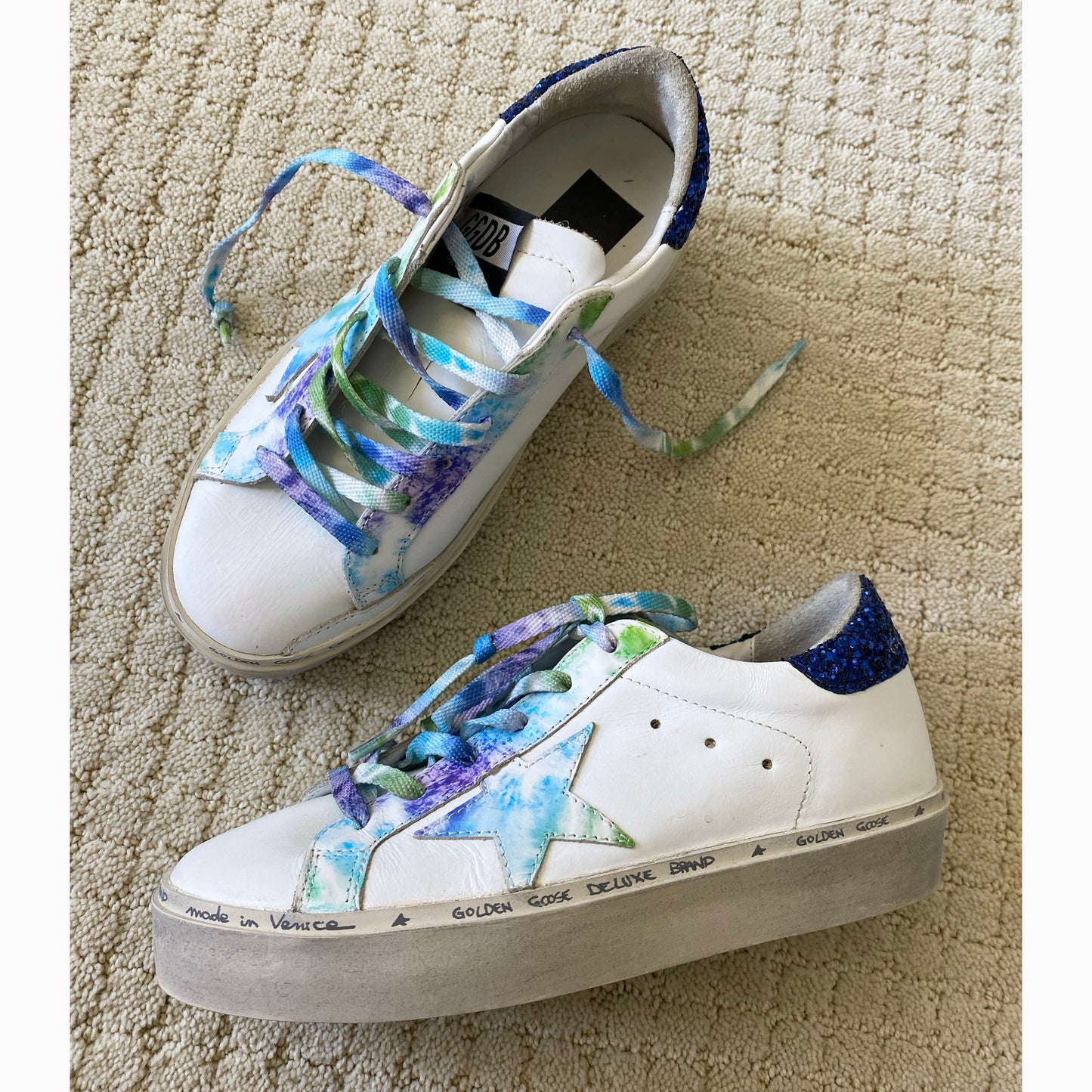 Golden Goose Hi-Star Platform Sneakers, size 36