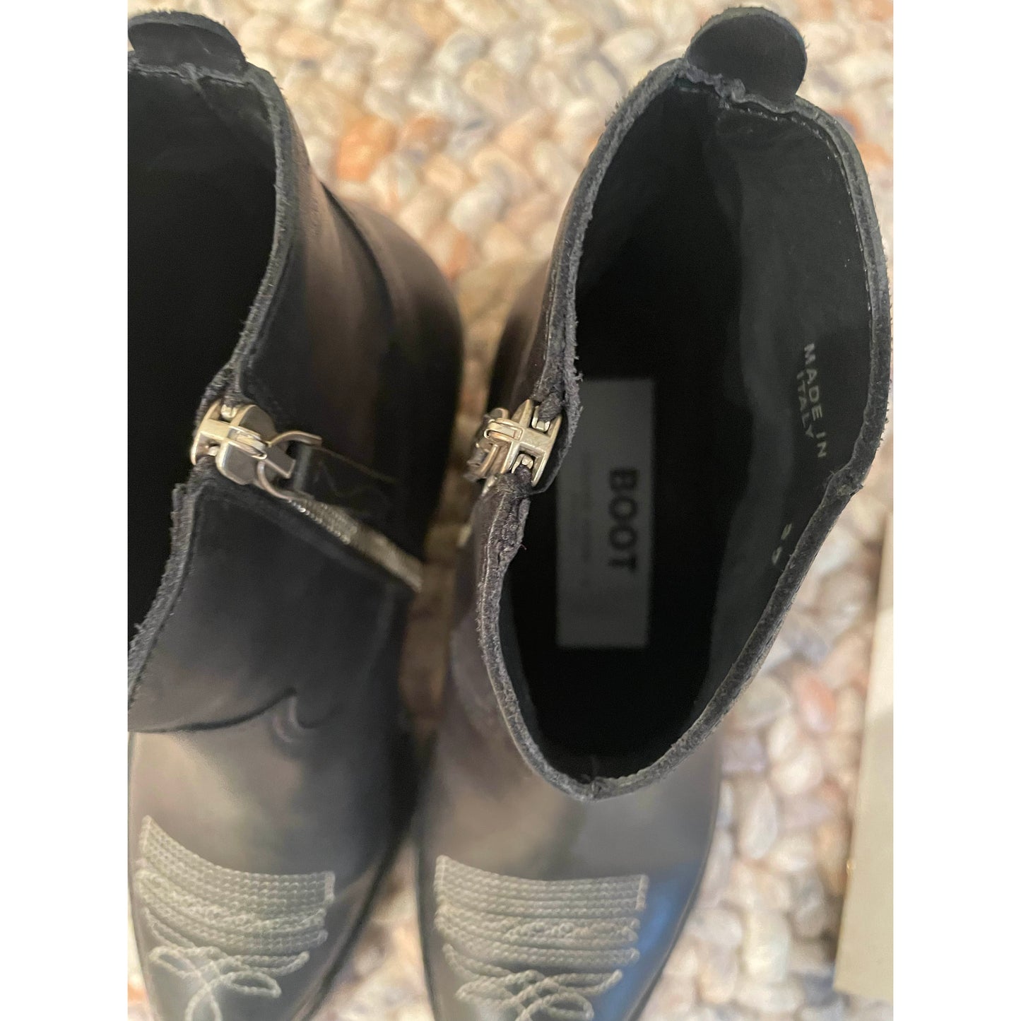 Botte de cowboy en cuir noir Golden Goose, taille 37