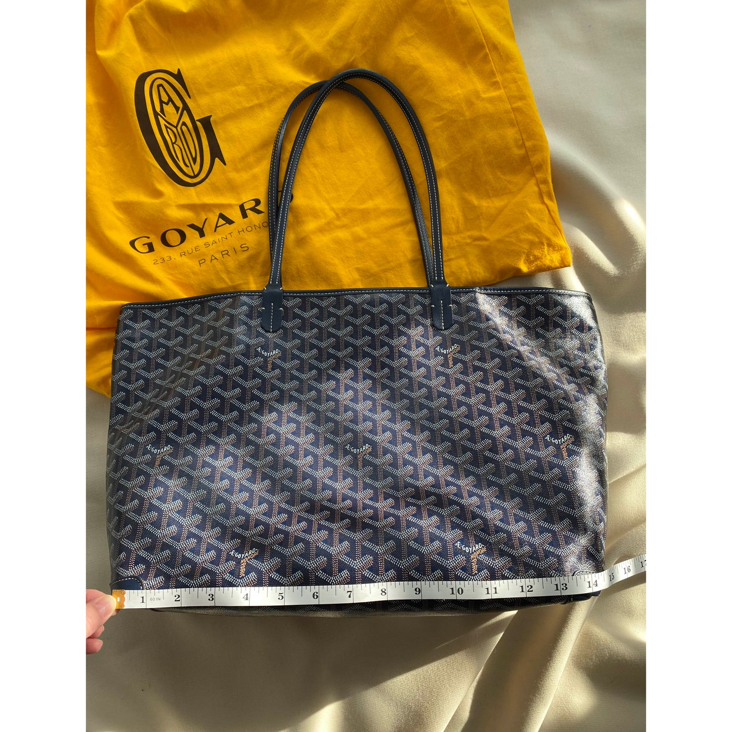 Sac fourre-tout Goyard "Artois" en bleu marine (taille MM)