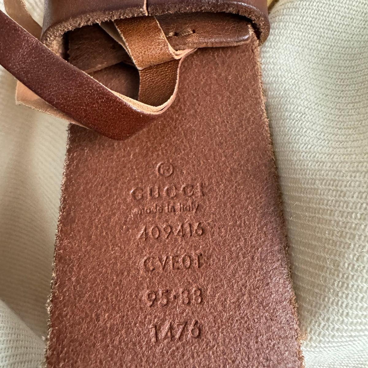 Gucci "Marmont" Belt in Brown, size 95cm