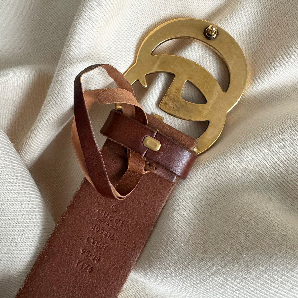 Gucci "Marmont" Belt in Brown, size 95cm