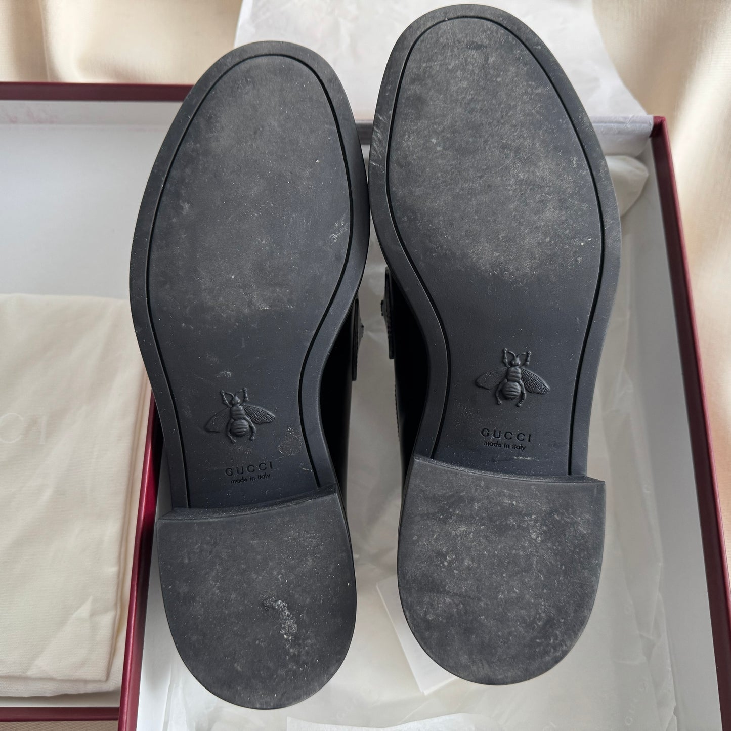 Gucci Loafers w Horsebit in Black, size 37.5