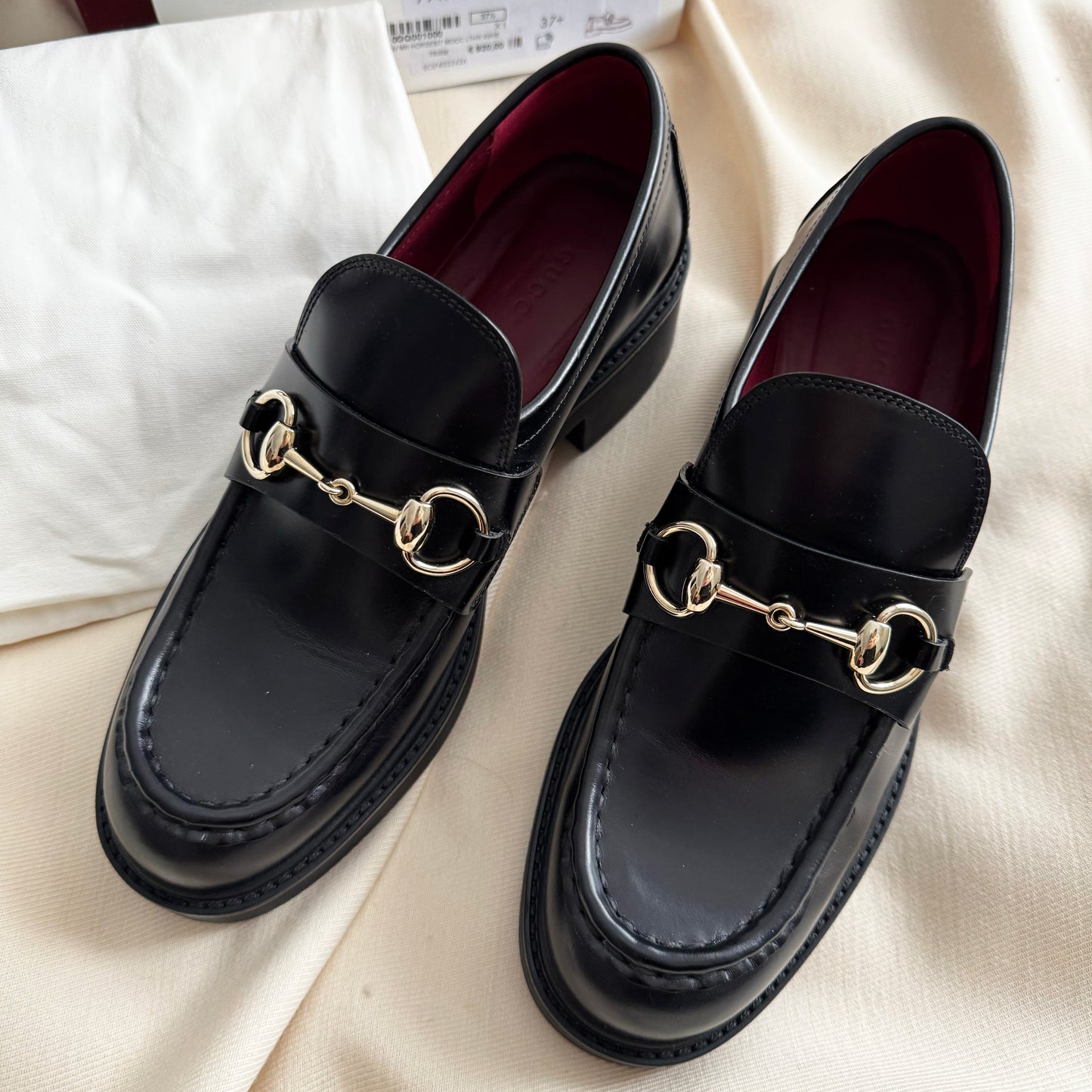 Gucci Loafers w Horsebit in Black, size 37.5