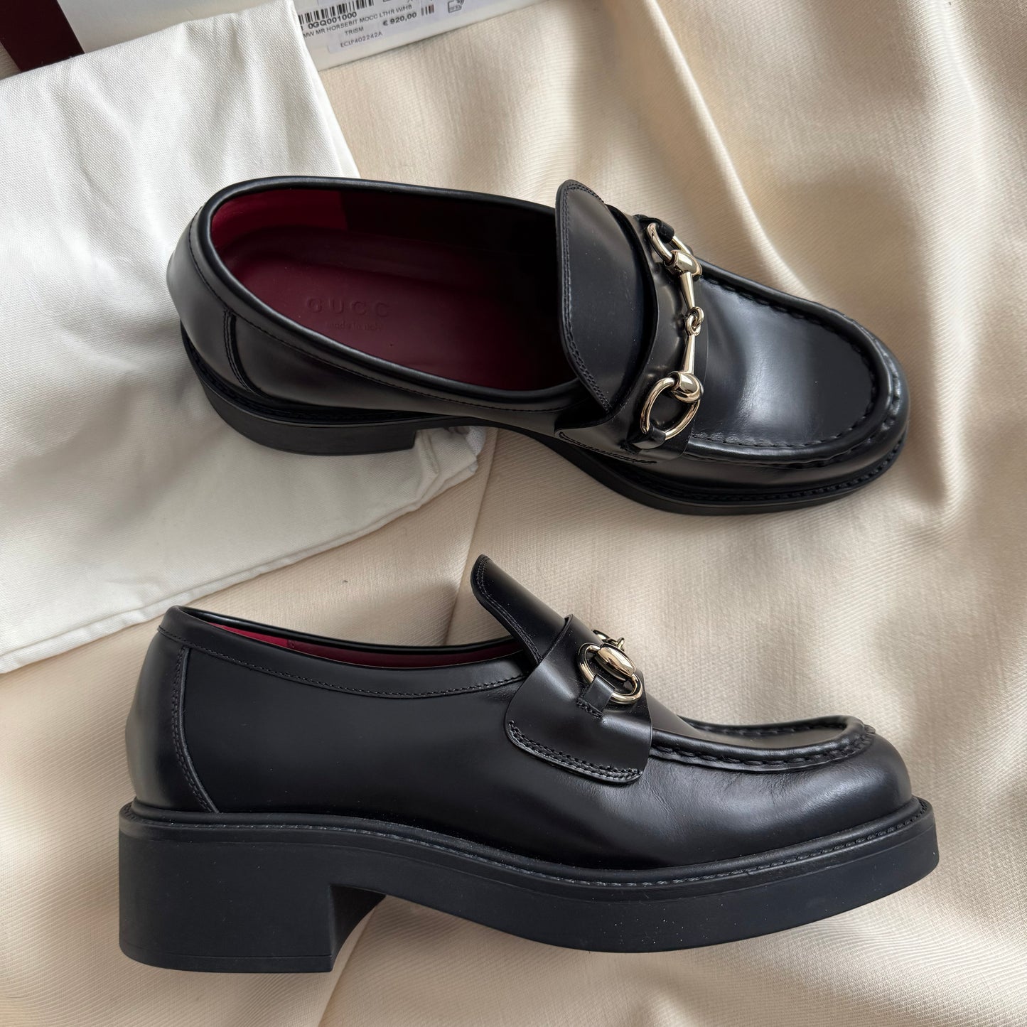 Gucci Loafers w Horsebit in Black, size 37.5