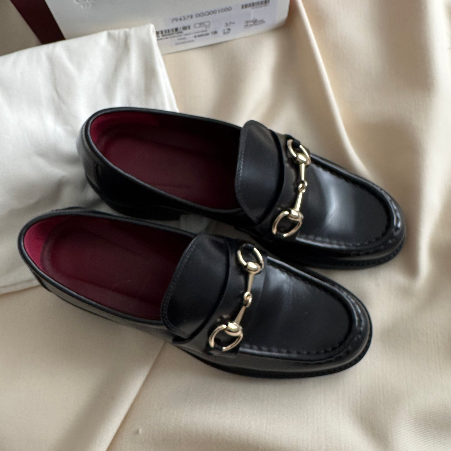 Gucci Loafers w Horsebit in Black, size 37.5