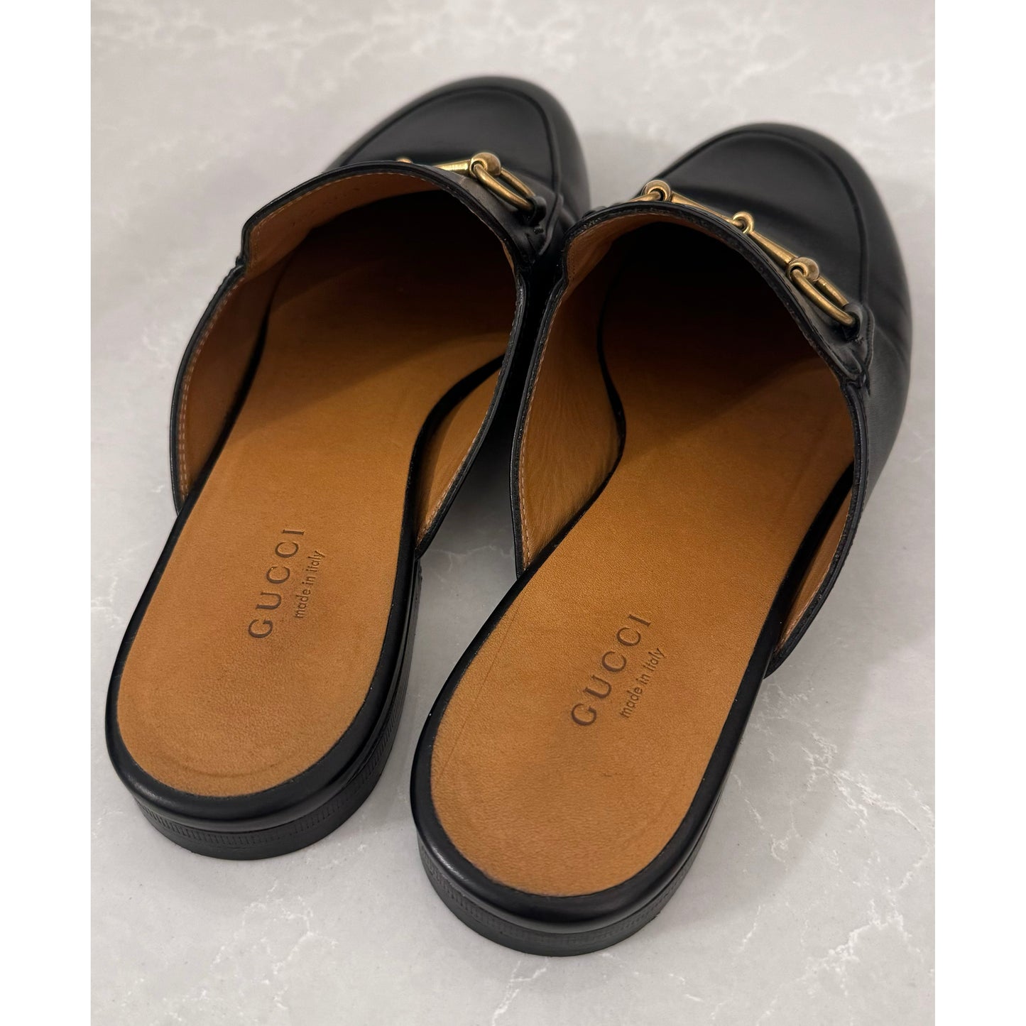 Gucci Princetown Mules in Black, size 38 (fits like 7)