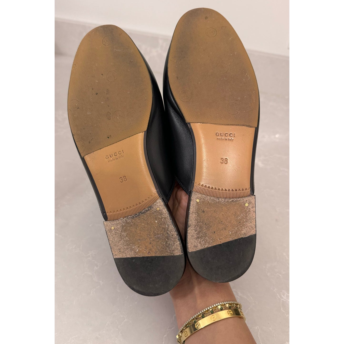 Gucci Princetown Mules in Black, size 38 (fits like 7)