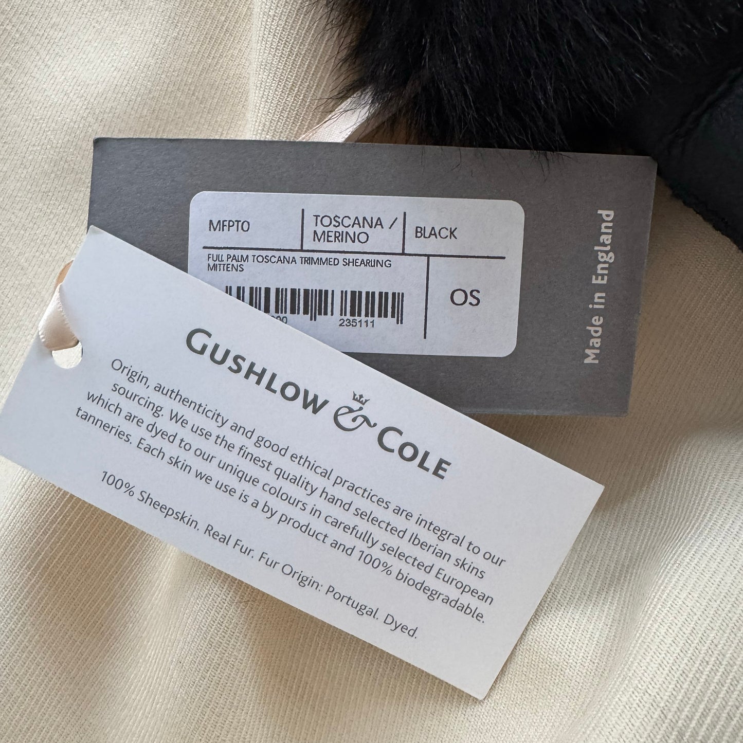 Gushlow & Cole Shearling Gloves in Black