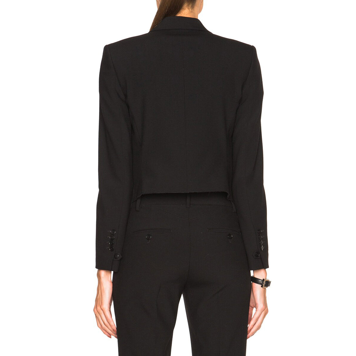 Helmut Lang Cropped Blazer in Black, size 4