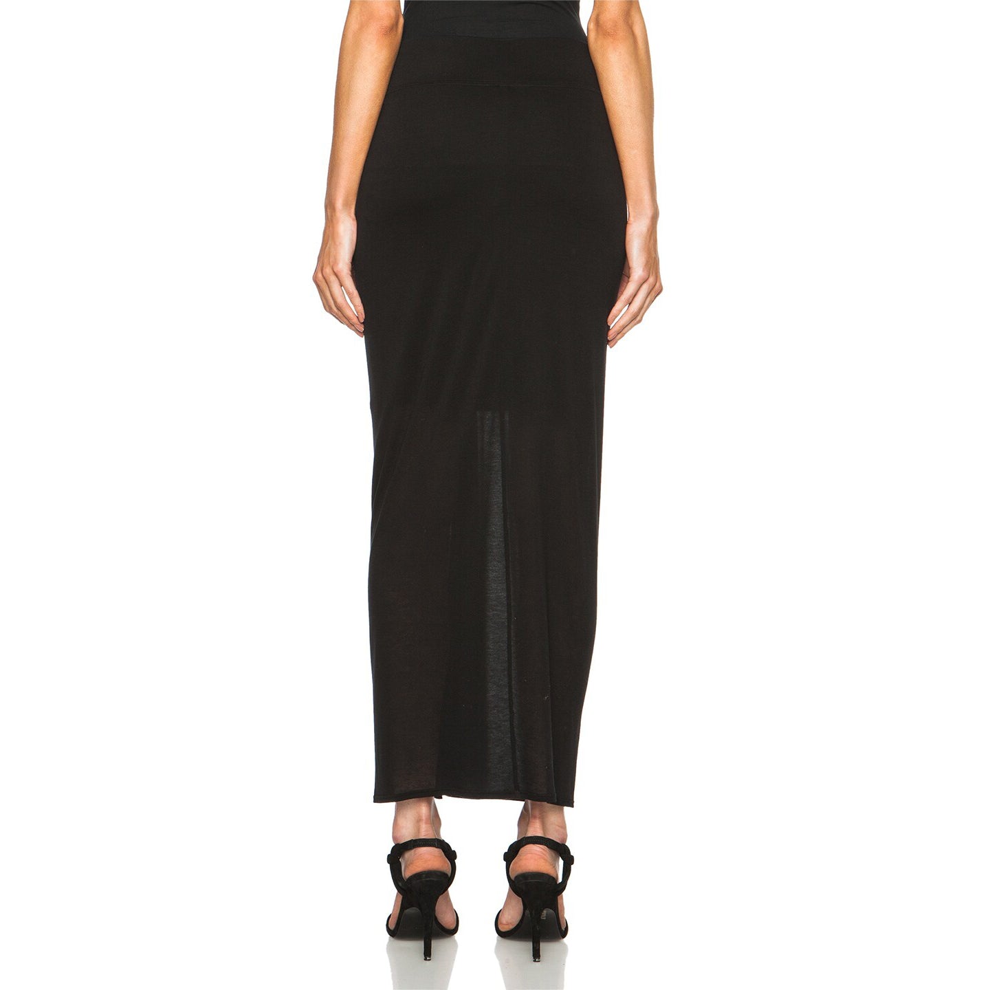 Helmut Lang "Entity" Tencel Jersey Skirt in Black, size Medium