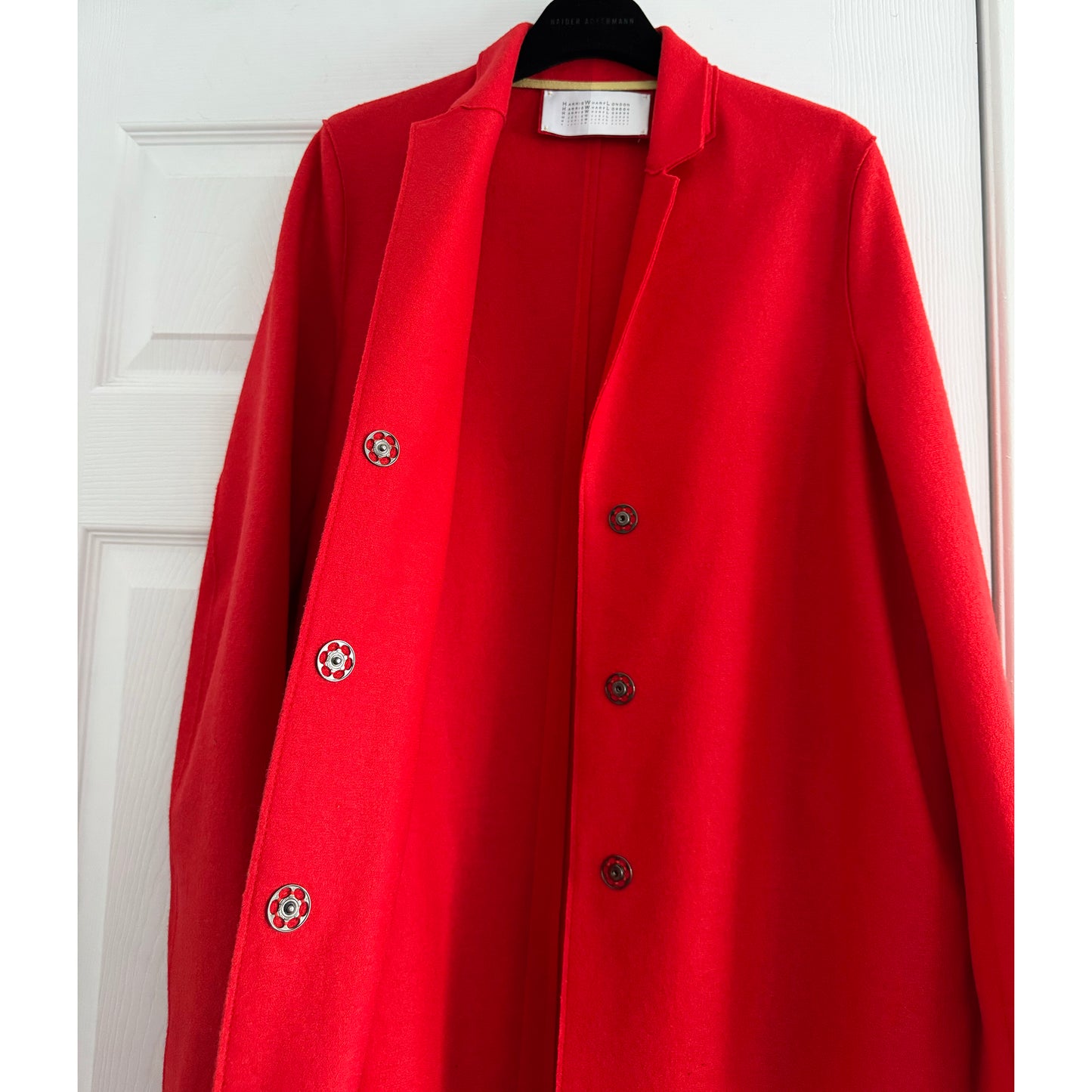 Harris Wharf Cocoon Coat in Red, size 44IT (S/M ish)