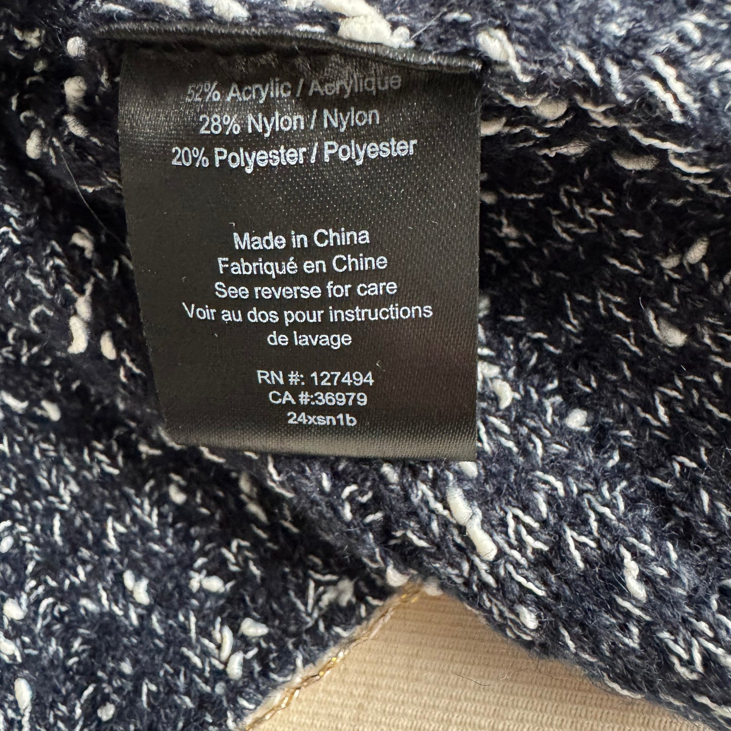 Heartloom "Leo" Cardigan in Indigo, size XS