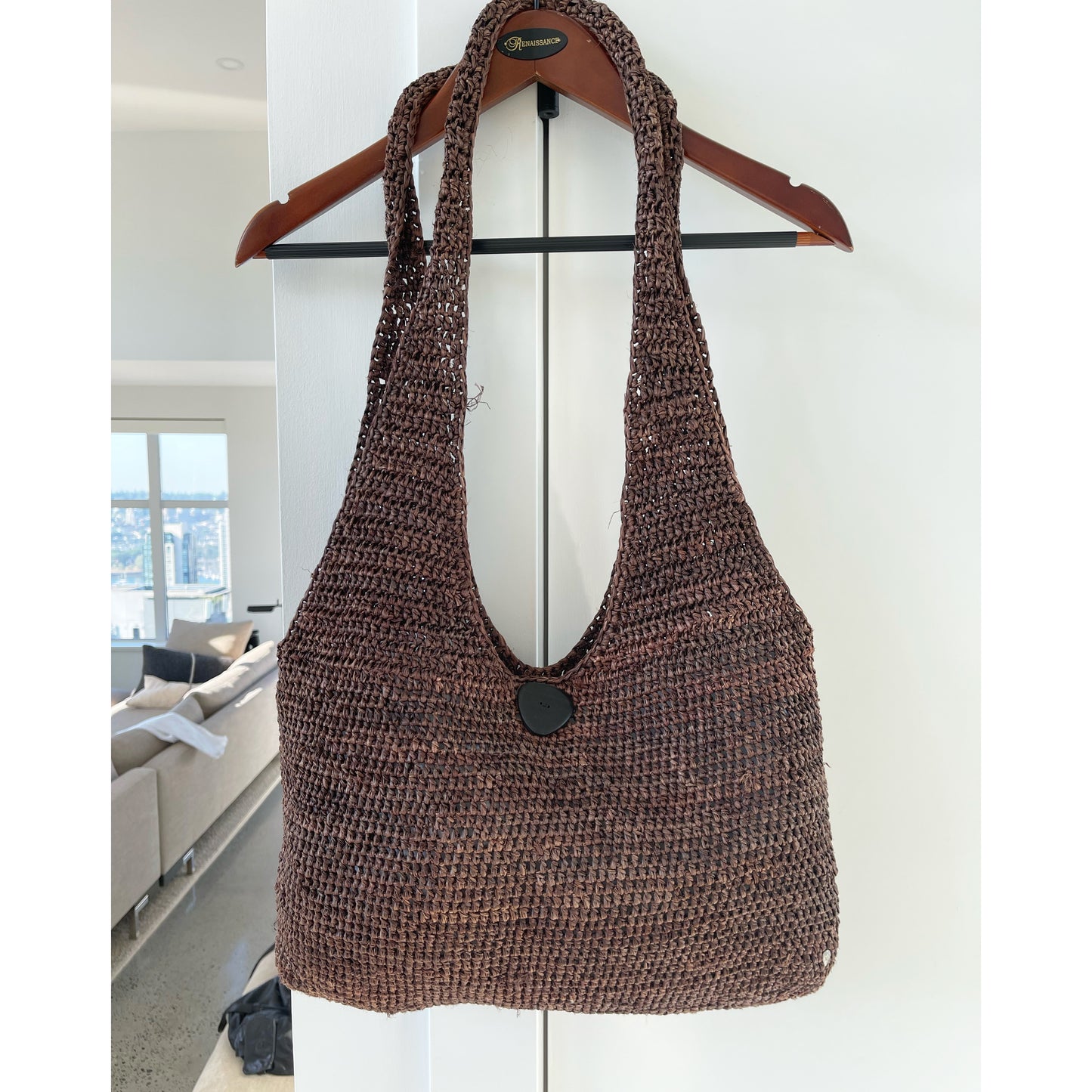 Helen Kaminski Sac fourre-tout en raphia marron