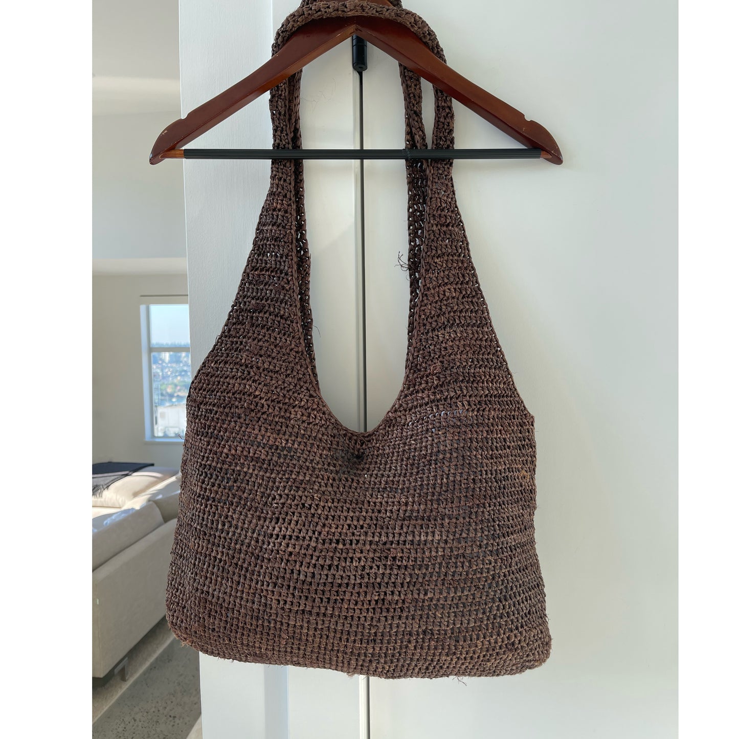 Helen Kaminski Brown Raffia Tote Bag