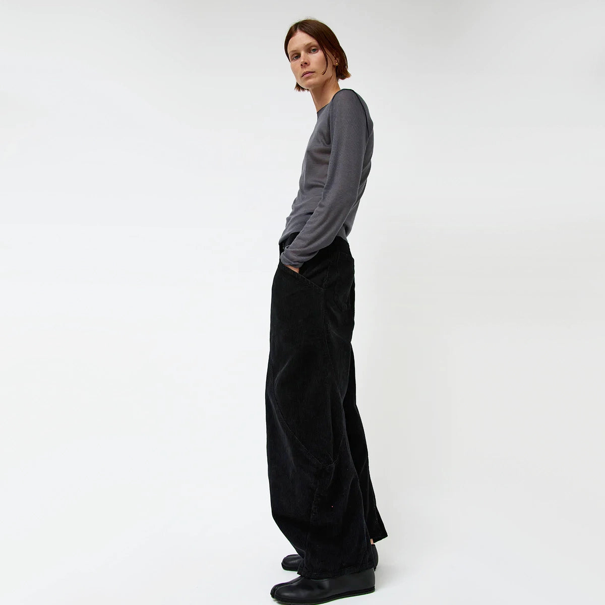 Henrik Vibskov "Digi" Corduroy Pants in Black, size Medium