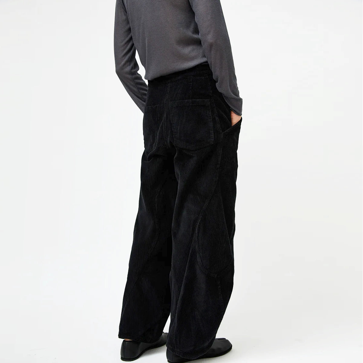 Henrik Vibskov "Digi" Corduroy Pants in Black, size Medium