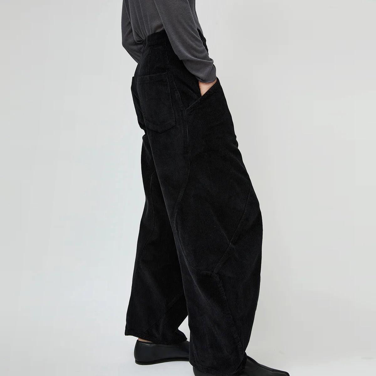 Henrik Vibskov "Digi" Corduroy Pants in Black, size Medium