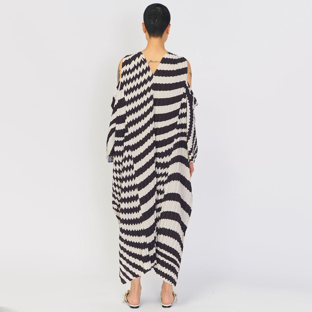 Henrik Vibskov "Jelly" Cutout Shoulder Pleated Dress, size XS/S (Fits anywhere up to XXL).