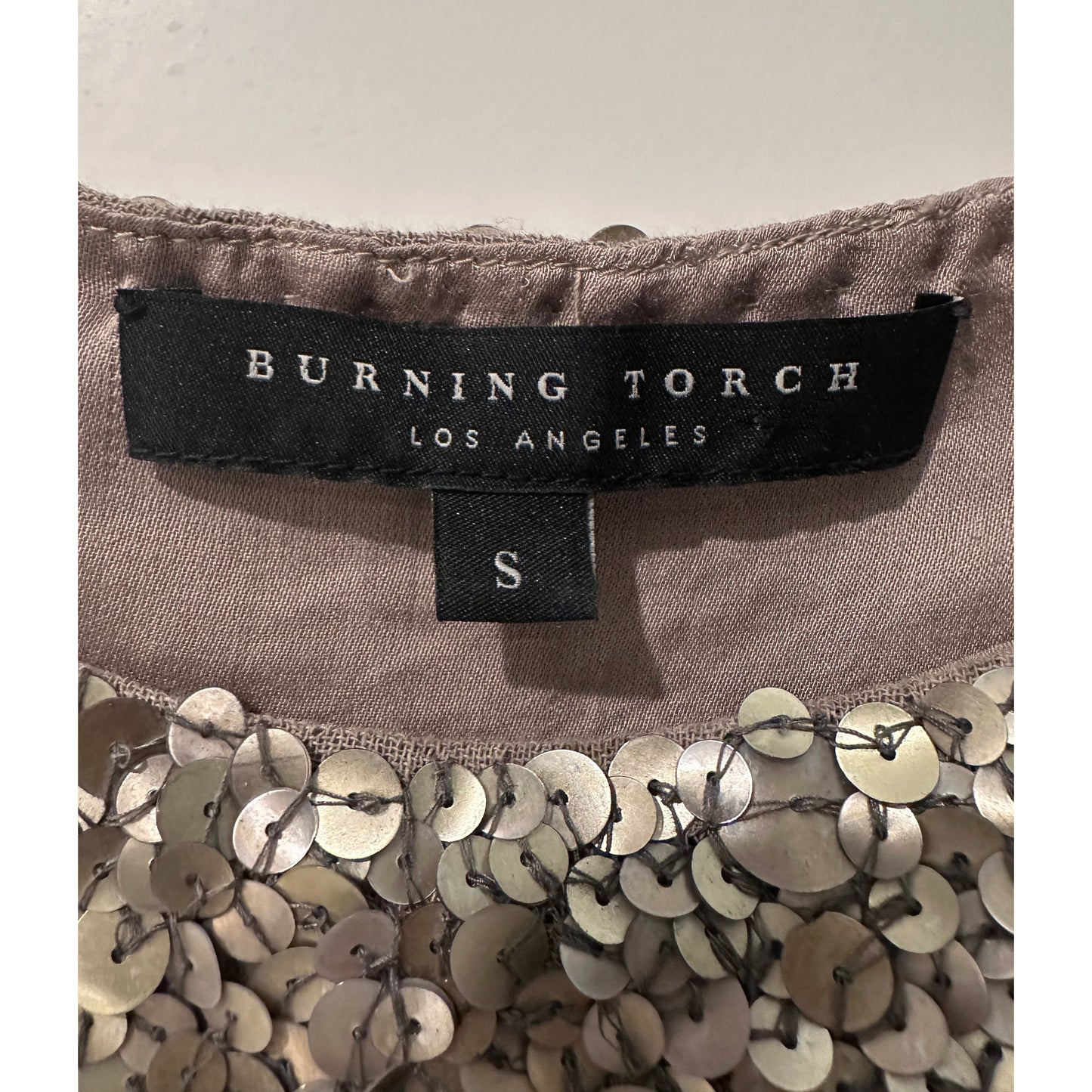 Burning Torch Sequin Top, size Small