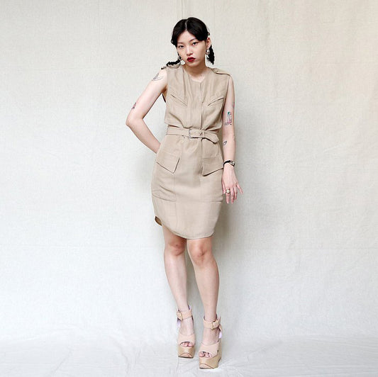 3.1 Phillip Lim Cutout Back Safari Dress, size 0