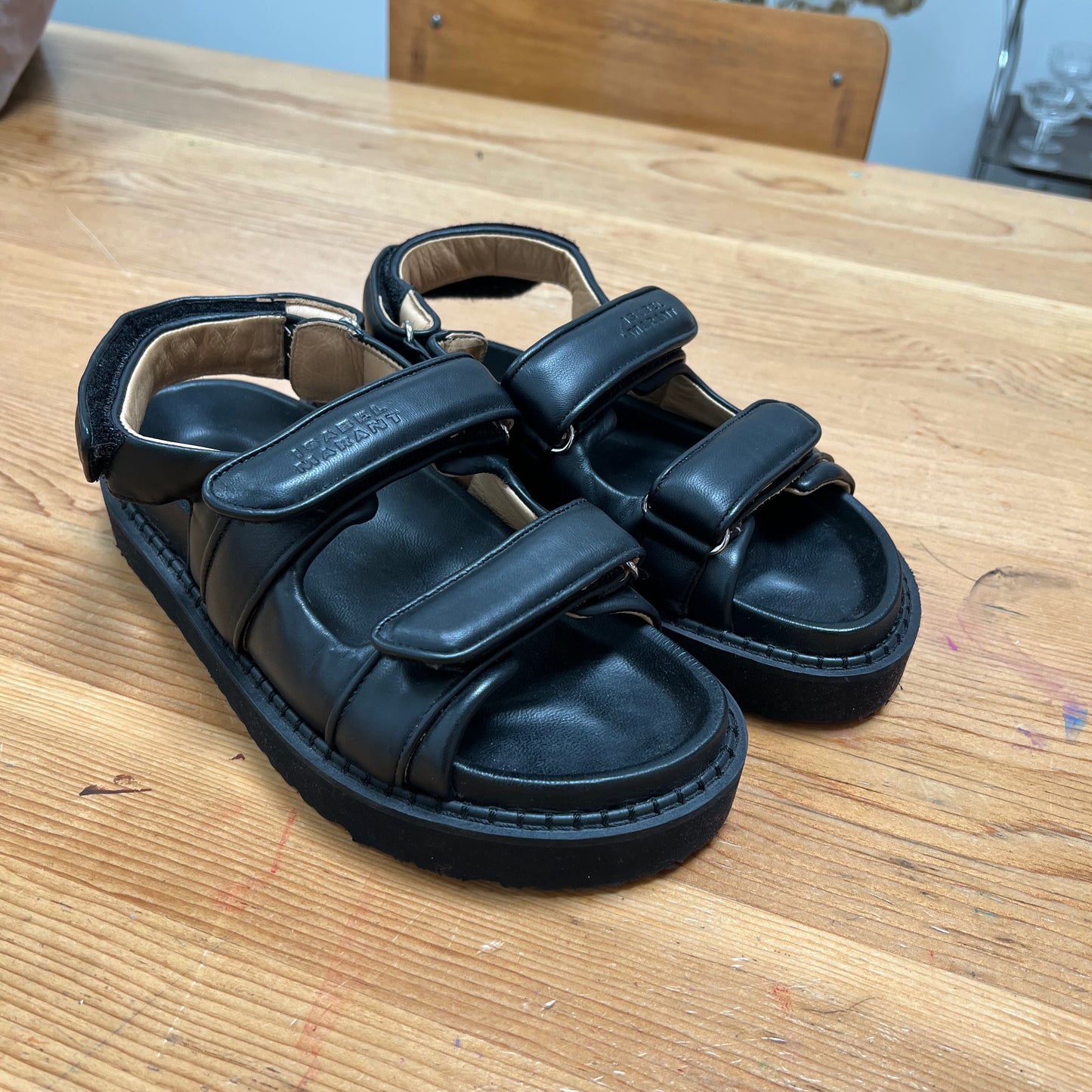 Isabel Marant "Madee" Sandals in Black, size 38 (fits like 7.5)