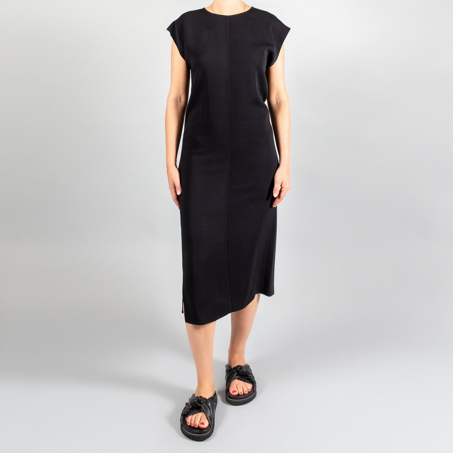 Forte_Forte Stretch Cady Dress in Black, size "I" (size Small)