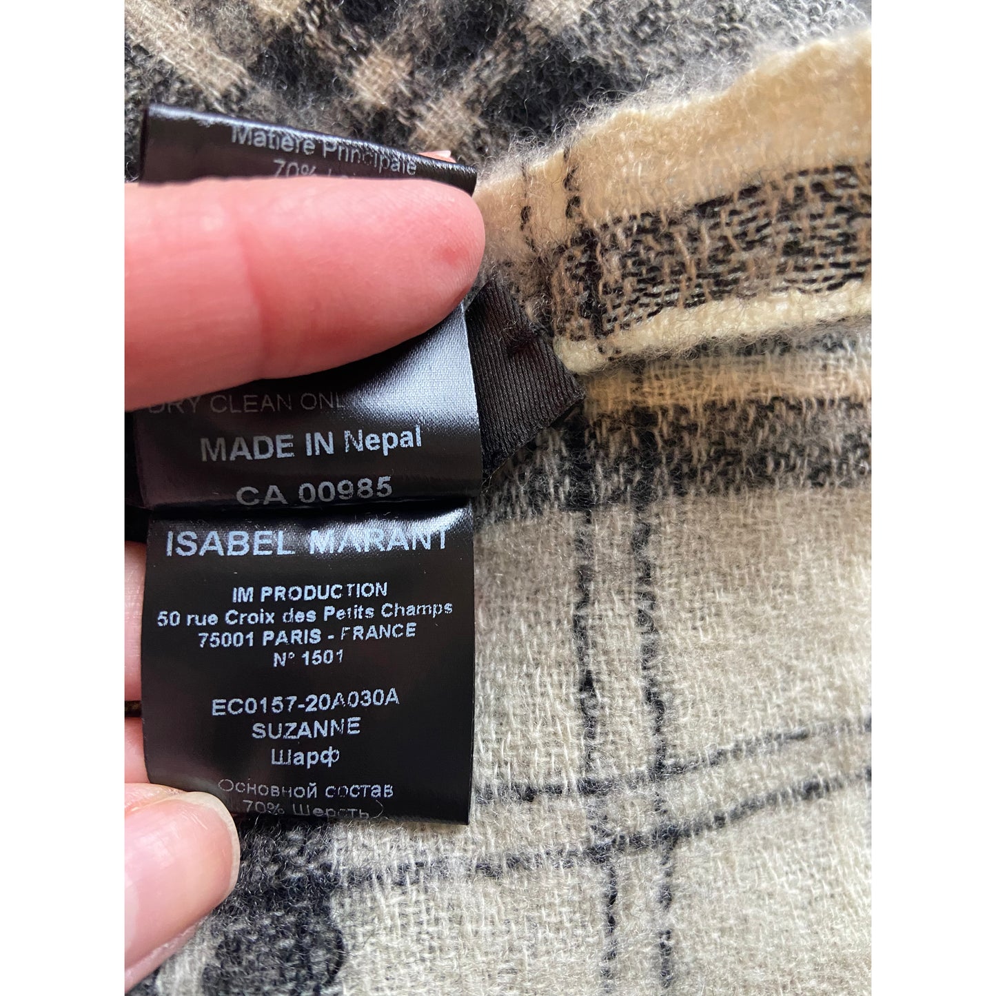 Isabel Marant "Suzanne" Wool/Cashmere Scarf