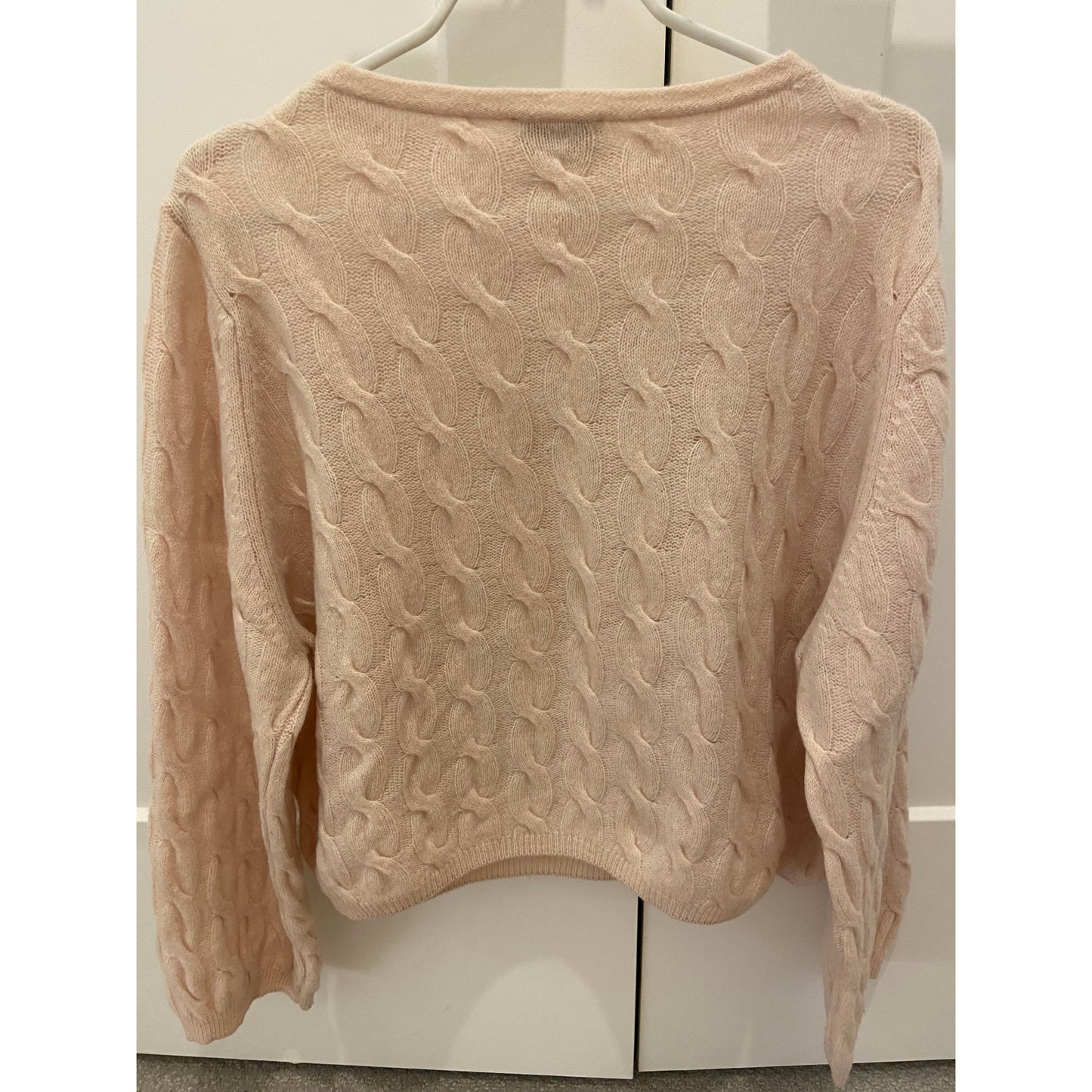 Forte.Forte Blush Pink Cable Knit Sweater, size "1" (size small)