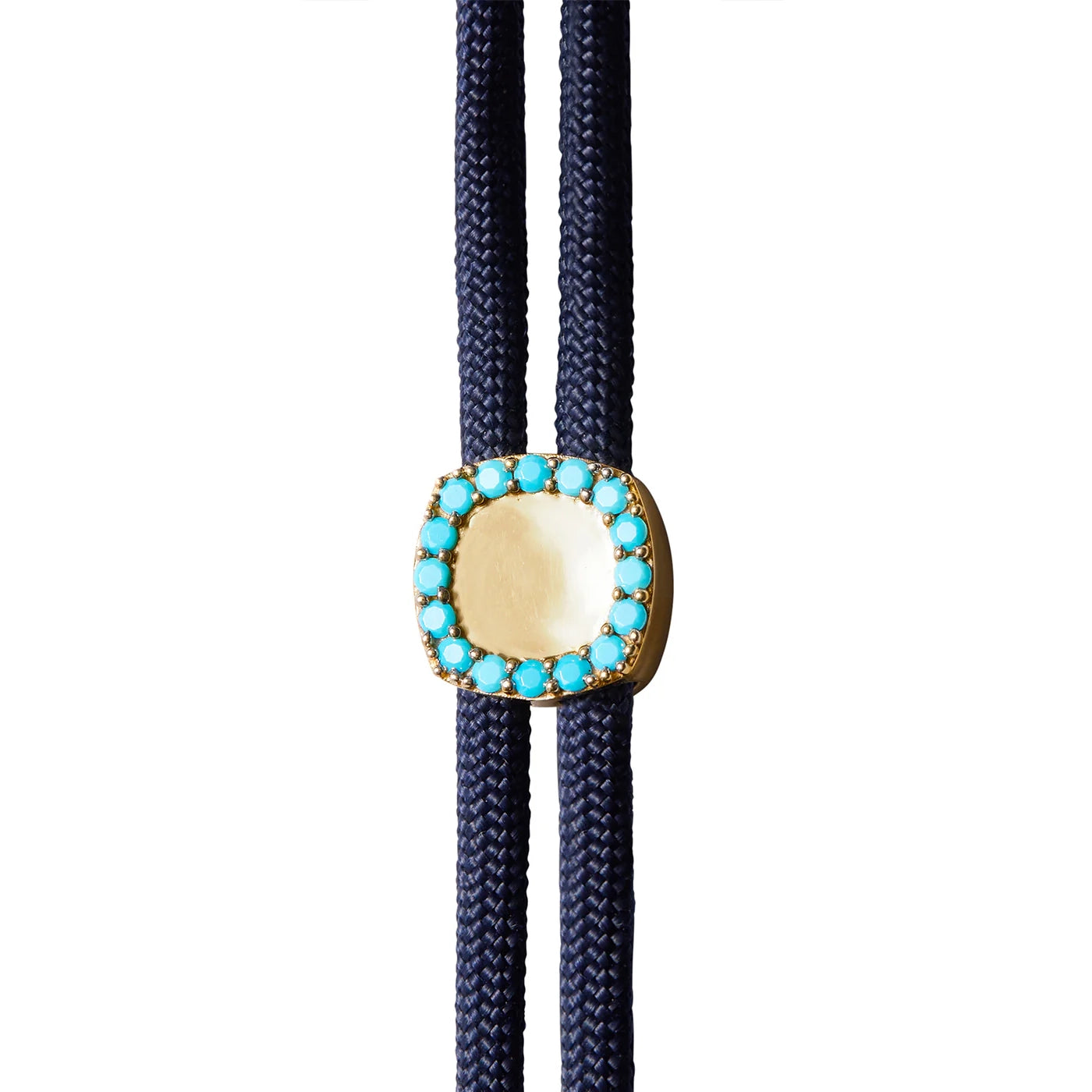 Dorsey Nano Turquoise and Diamond Paracord Necklace in Navy
