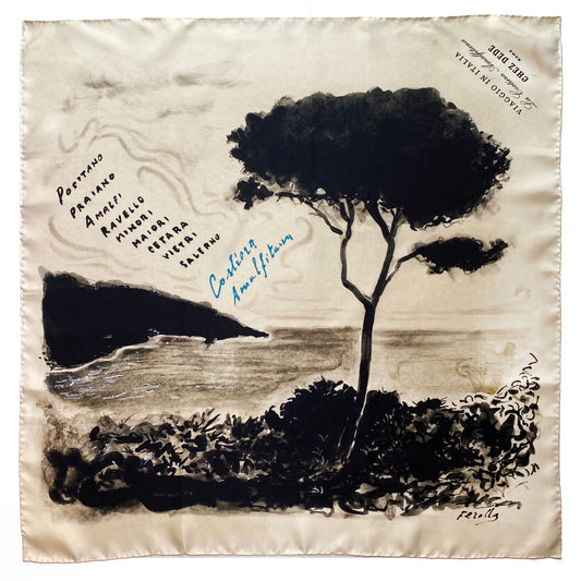 Chez Dede "Amalfi Coast" Silk Scarf