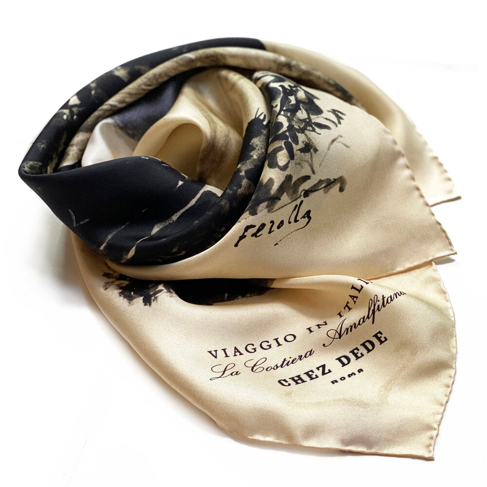 Chez Dede "Amalfi Coast" Silk Scarf