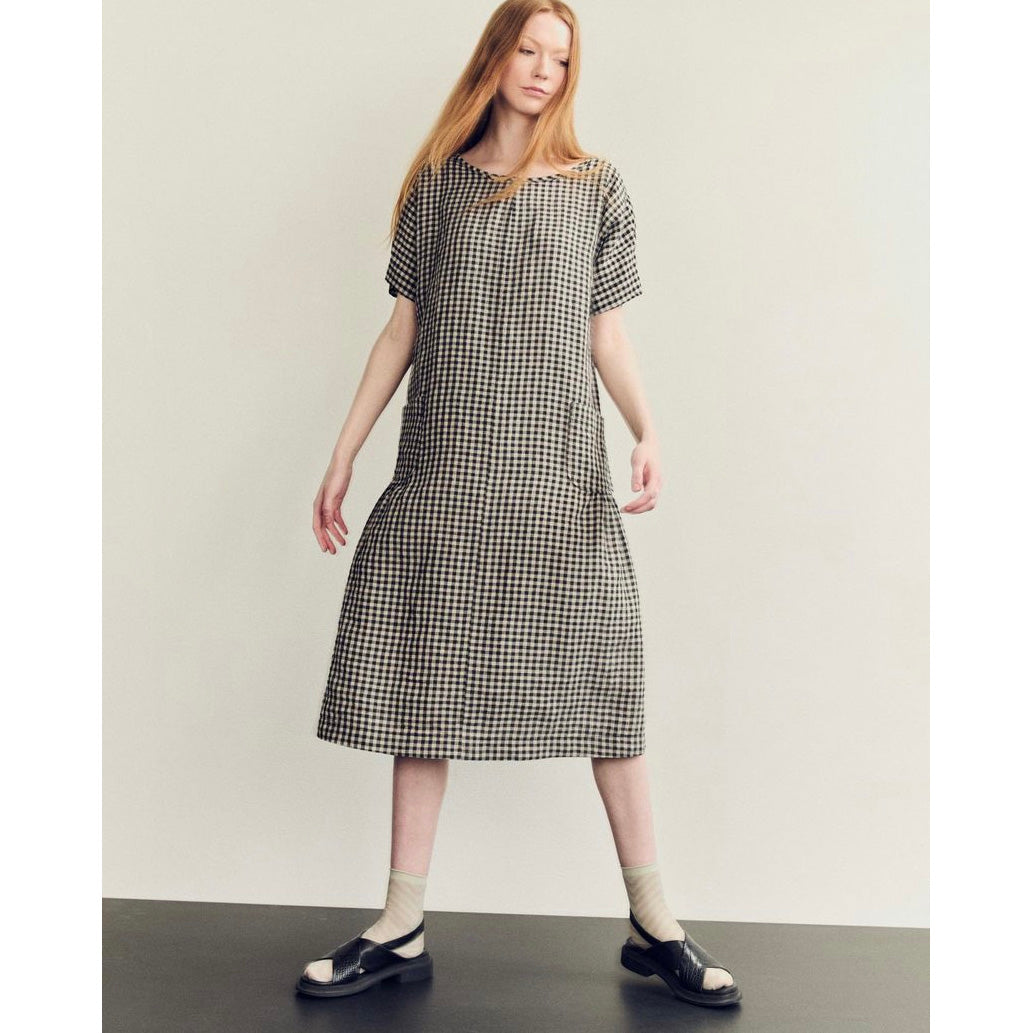 Comrags "Jogi" Gingham Linen Dress, size XS