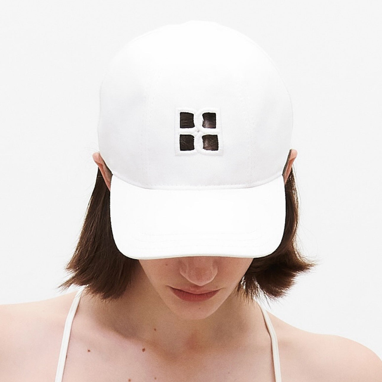 Bevza Logo Baseball Hat in White