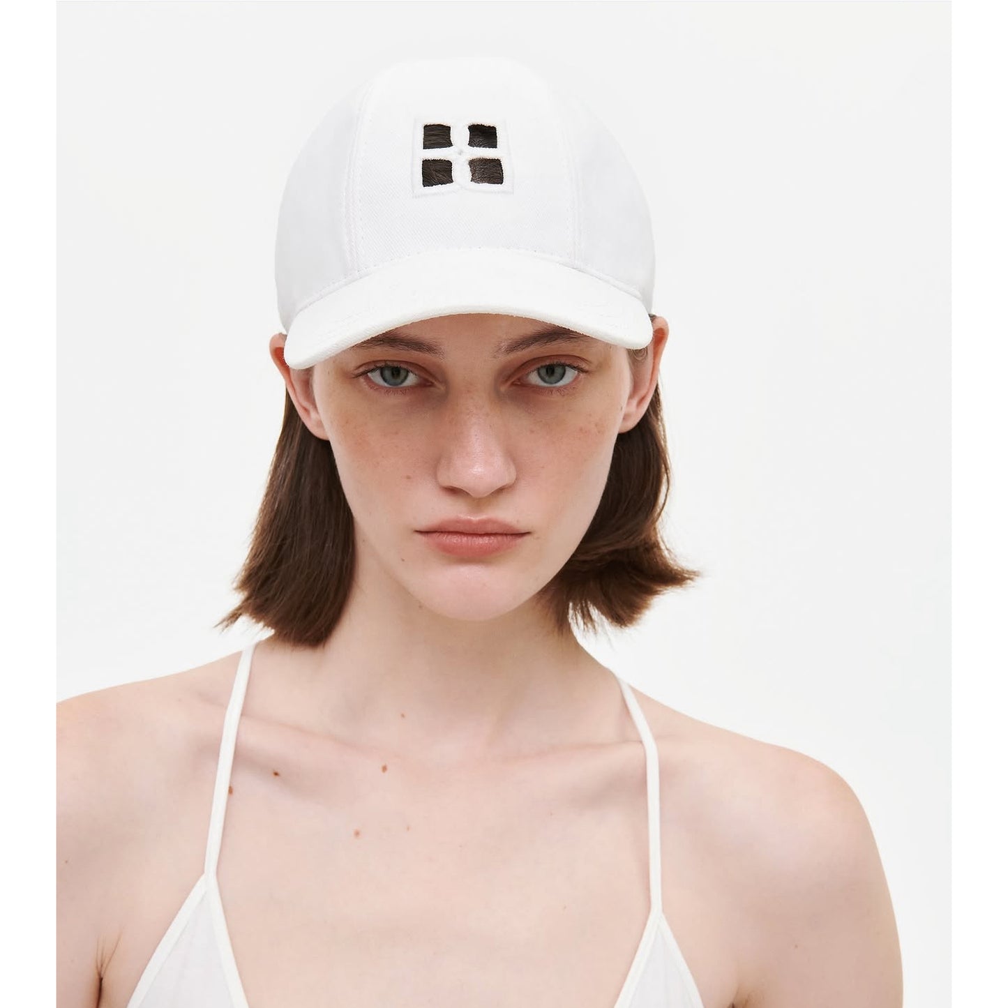 Bevza Logo Baseball Hat in White