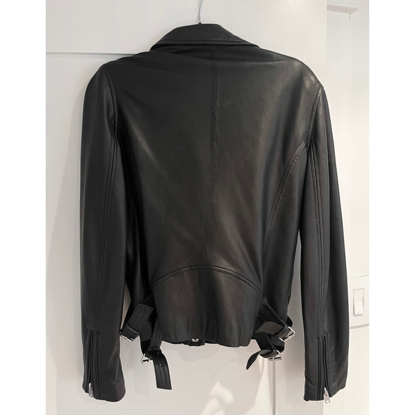 IRO "Han" Leather Jacket in Black, size 38 (fits like size small)