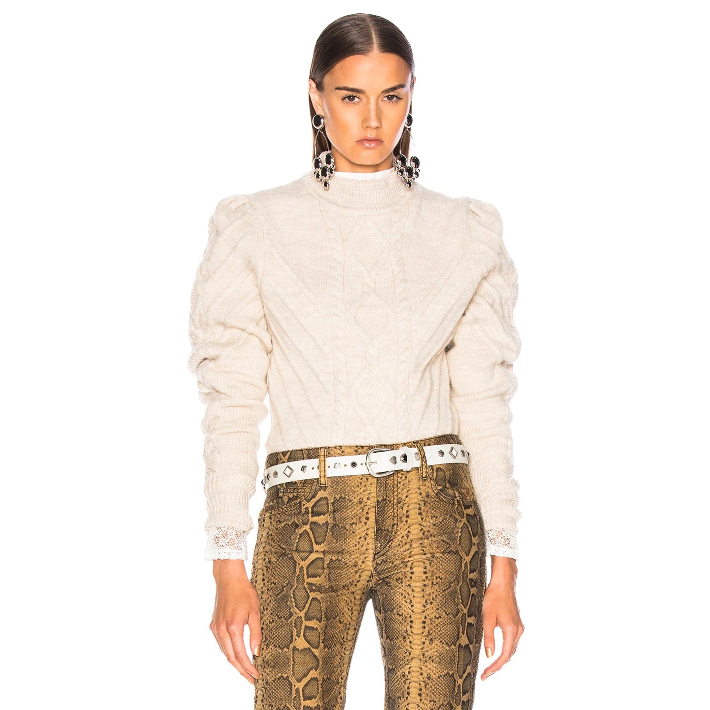 Isabel Marant Brantley Cable Knit Sweater size 34 fits oversize