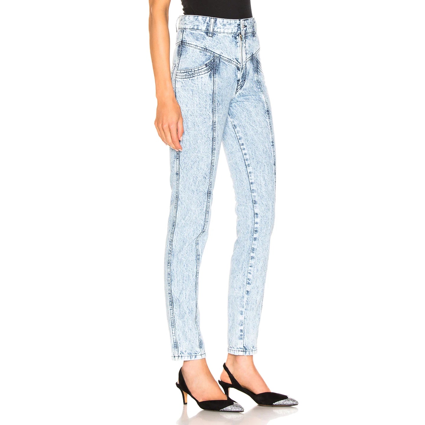 Isabel Marant "Lorricka" Jeans in Blue Snow, size 38