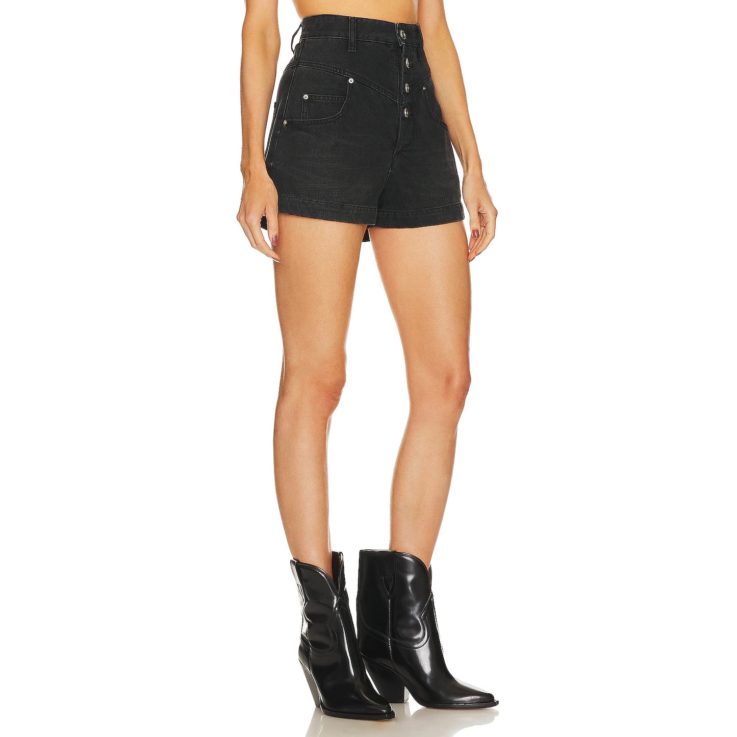 Isabel Marant Etoile "Jovany" Denim Shorts in Black, size 38