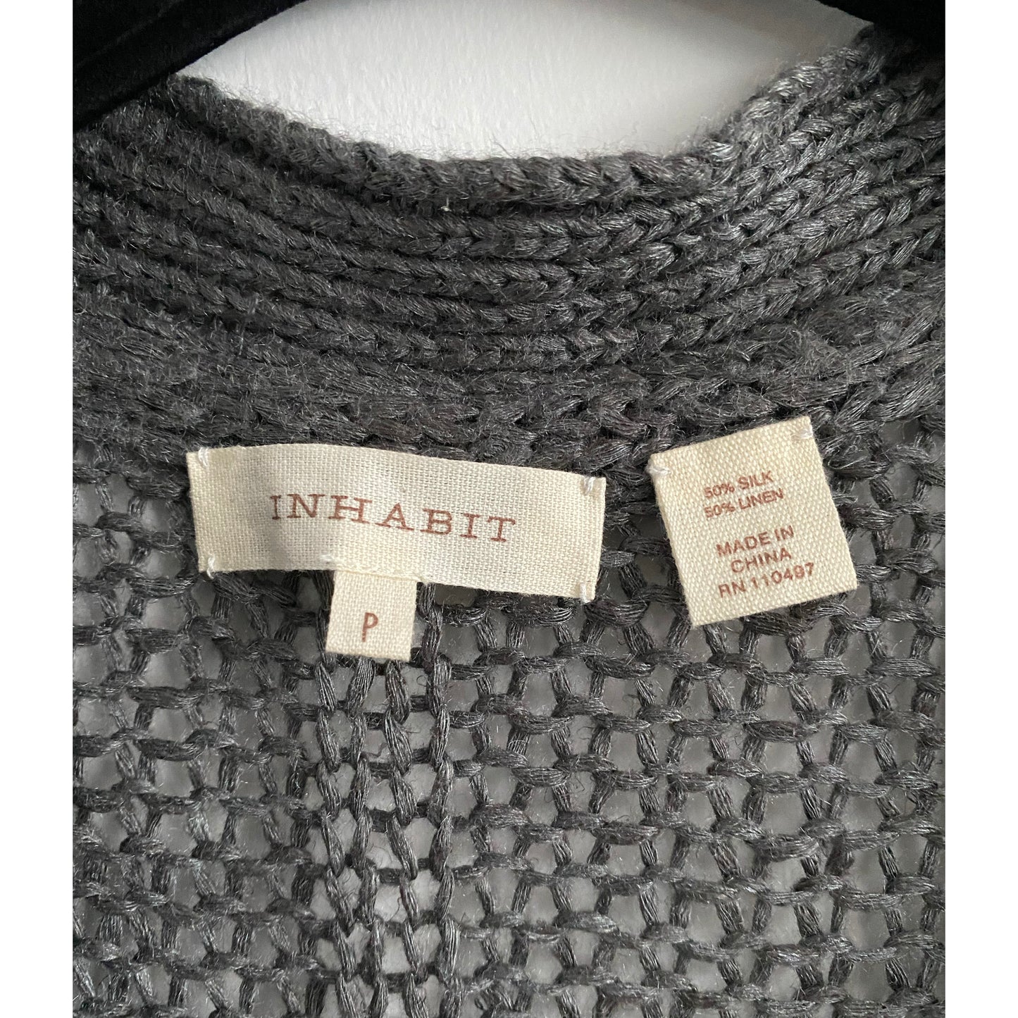 Inhabit Grey Silk/linen Cardigan, size P (XS) ** as is **